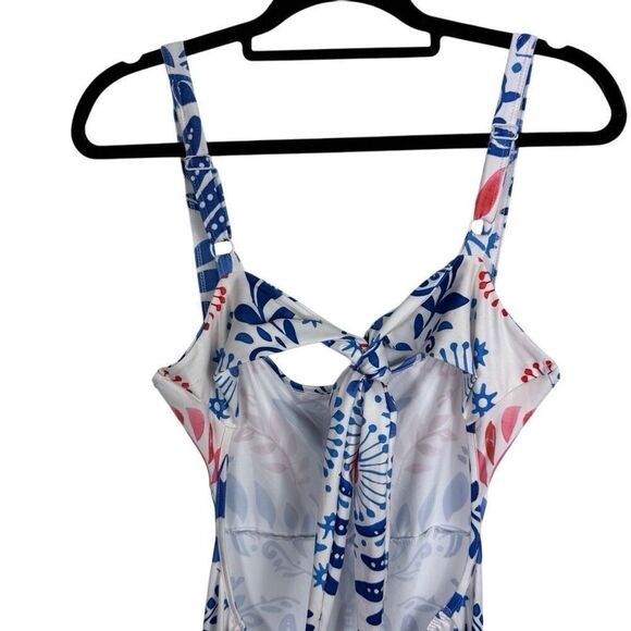 NWT SHEIN Maxi Summer Dress with Tie Back- size L - Picture 3 of 9